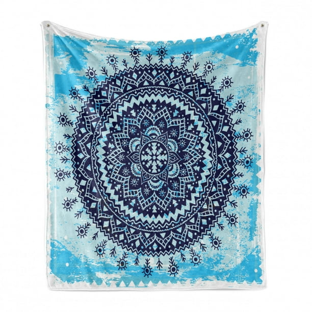 50 x 60 Ambesonne Ethnic Soft Flannel Fleece Throw Blanket Folkloric Theme Medallion Motif on Blue Tone Grunge Background Blue Dark Blue Cozy Plush for Indoor and Outdoor Use 50 x 60 Ambesonne Ethnic Soft Flannel Fleece Throw Blanket Folkloric Theme Medallion Motif on Blue Tone Grunge Background Blue Dark Blue Cozy Plush for Indoor and Outdoor Use